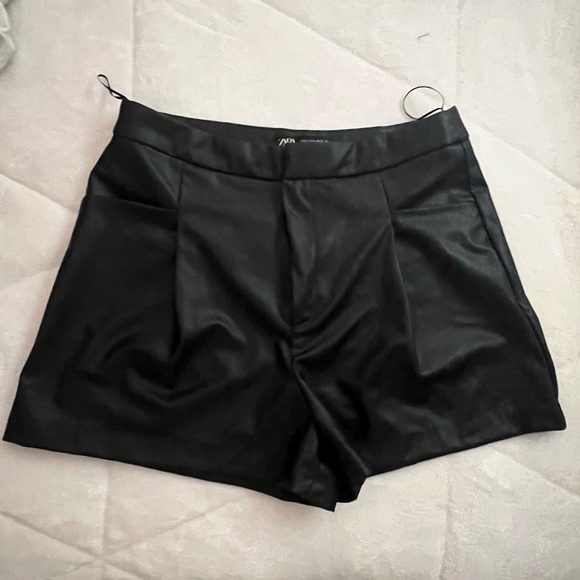 Zara Shorts Zara Faux Leather Shorts Poshmark